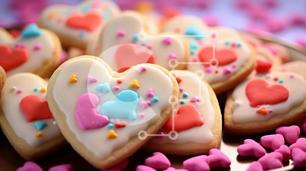 Intra Συλλεκτικό Ξύλινο Παζλ Plywood  4mm - Cookies σε σχήμα καρδιάς σε ψεκασμούς Σε Ξύλινο Κουτί - Διαστάσεις: 10x10 cm – 25 κομμάτια