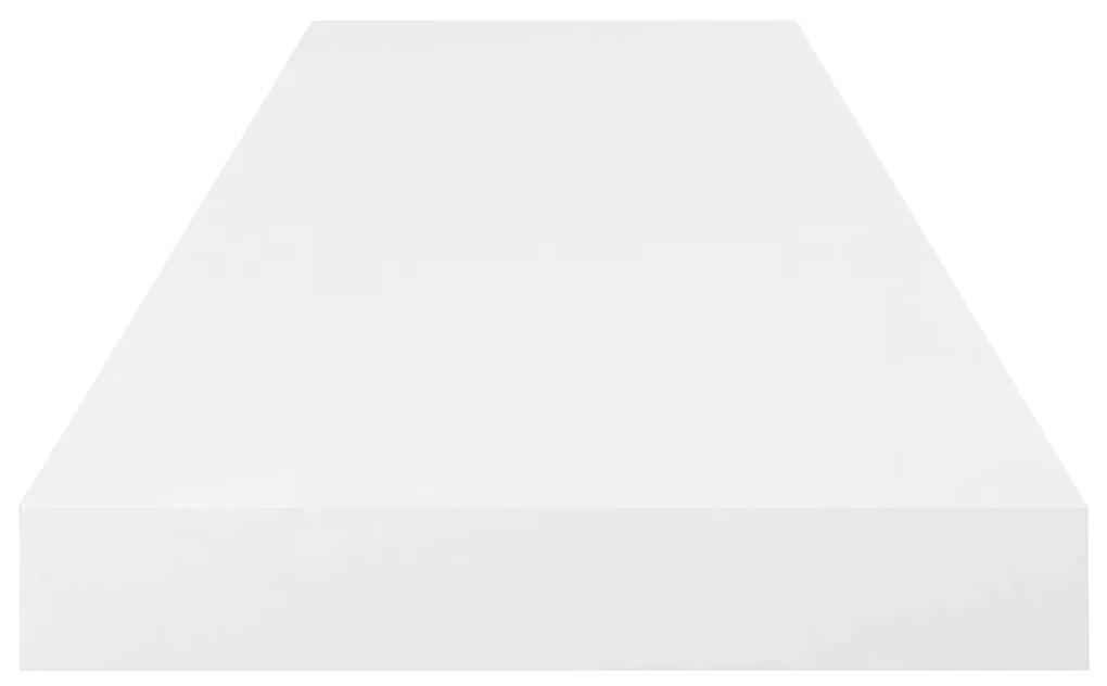 vidaXL Ράφια Τοίχου Γυαλιστερά Άσπρα 2 Τεμάχια 80x23,5x3,8 εκ. MDF