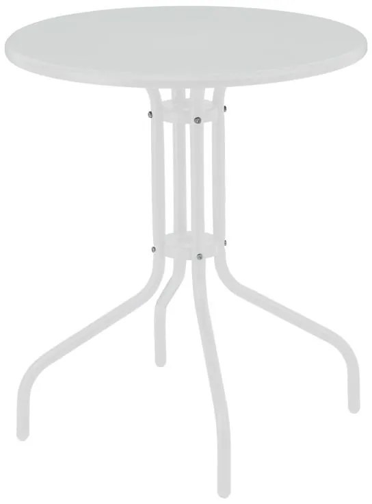 Σετ Κήπου Τραπεζαρία Vergo-Chari 3 τεμ Μεταλλικό Λευκό 60x60x70 εκ.