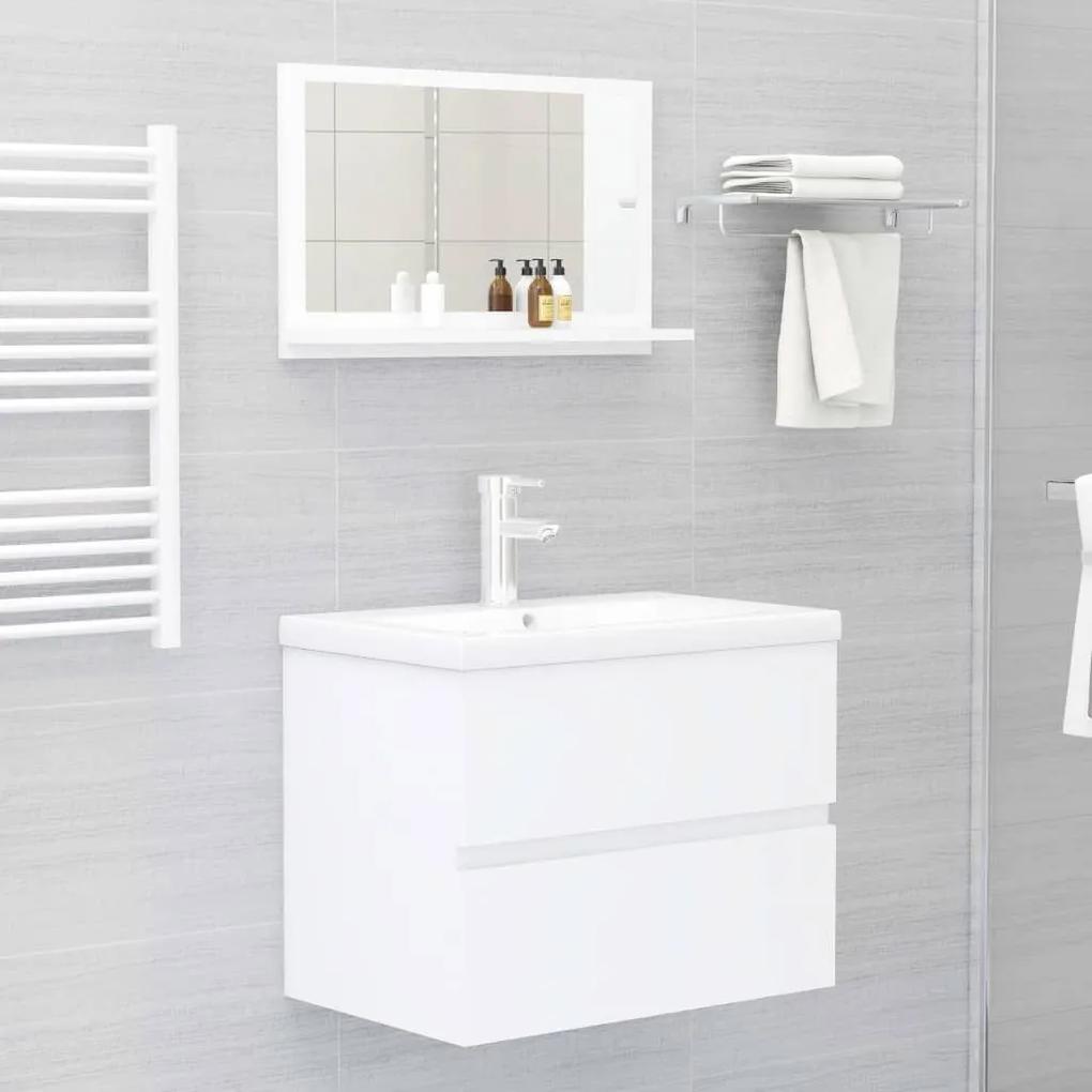 Καθρέφτης Μπάνιου Λευκός 60 x 10,5 x 37 εκ. Μοριοσανίδα - Λευκό