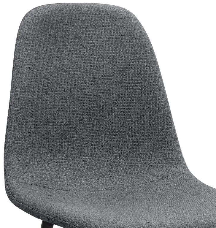 Καρέκλα τραπεζαρίας Iris Megapap γκρι ύφασμα - μεταλλικό μαύρο πόδι 43x50x85εκ.