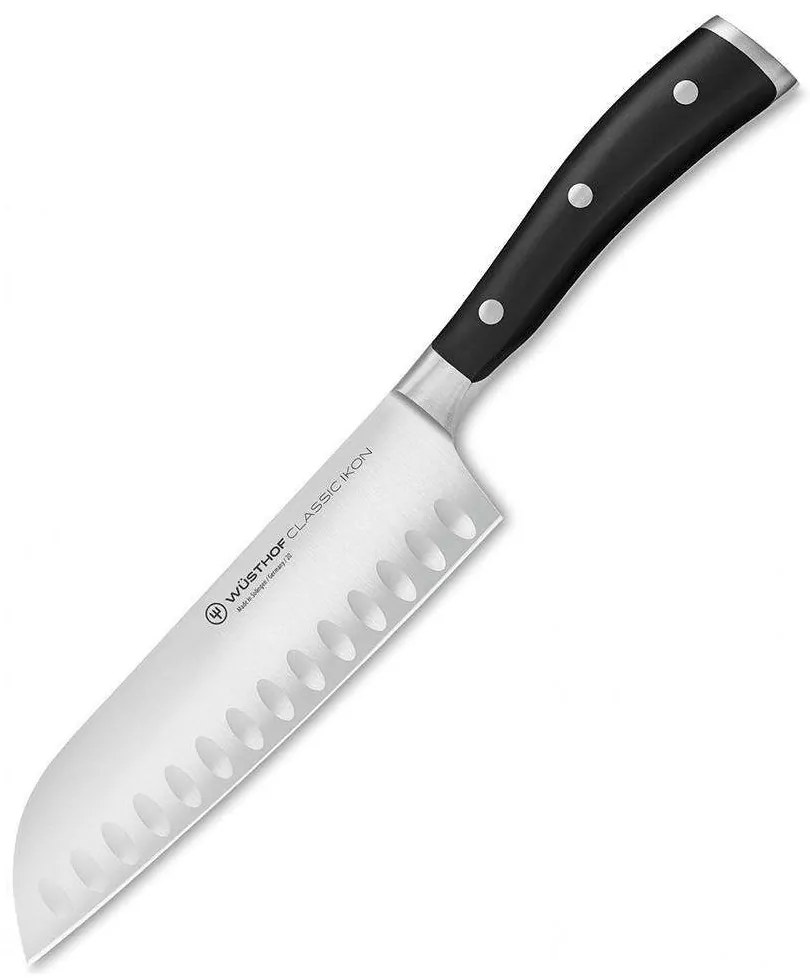 Μαχαίρι Santoku Classic Ikon 1040331317 17cm Black Wusthof Ανοξείδωτο Ατσάλι