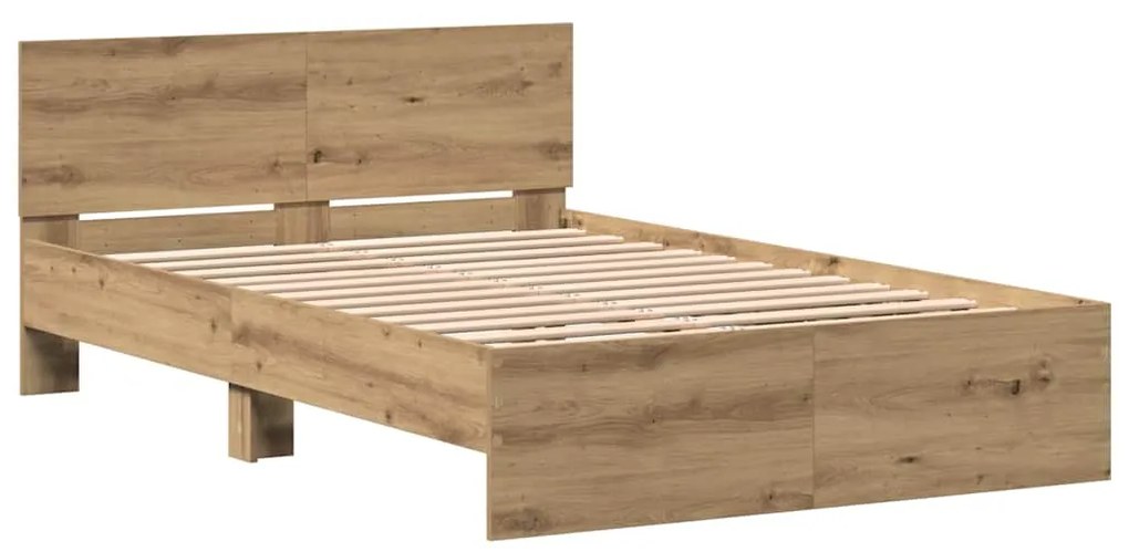 vidaXL Σκελετός Κρεβατιού με κεφαλάρι Artisan Oak 203 x 185 x 70 εκ