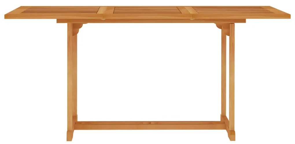 vidaXL Τραπέζι Κήπου 150 x 90 x 75 εκ. από Μασίφ Ξύλο Teak