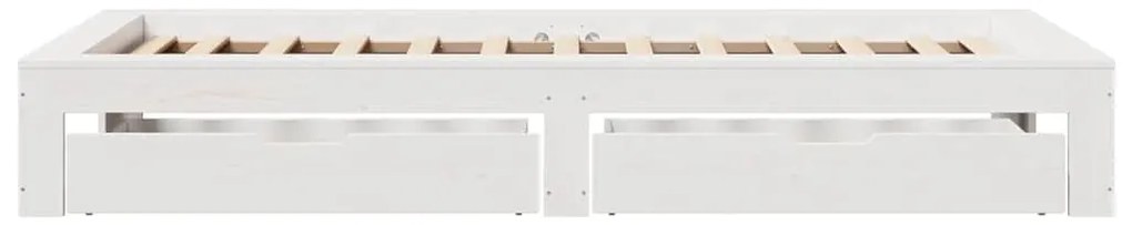 vidaXL Σκελετός Κρεβ. Χωρίς Στρώμα Λευκό 90x200 εκ Μασίφ Πεύκο