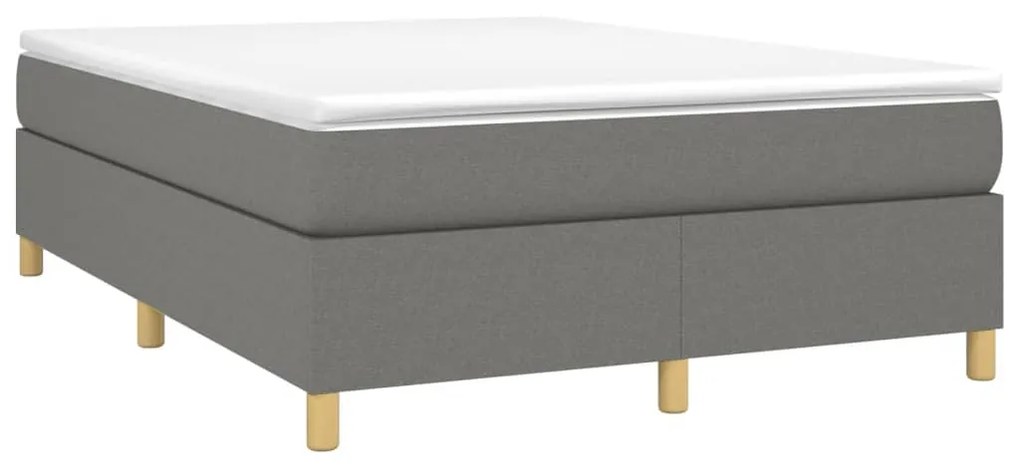 ΚΡΕΒΑΤΙ BOXSPRING ΜΕ ΣΤΡΩΜΑ ΣΚΟΥΡΟ ΓΚΡΙ 140X200 ΕΚ ΥΦΑΣΜΑΤΙΝΟ 3144523