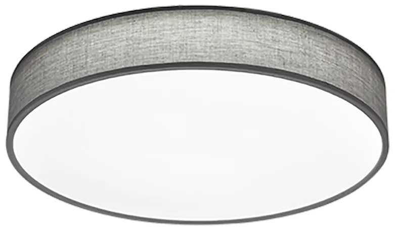 Πλαφονιέρα Οροφής Υφασμάτινη Γκρι 60xH10cm LED 42w 3000-5000K 4900lm Trio Lighting Lugano 621914011