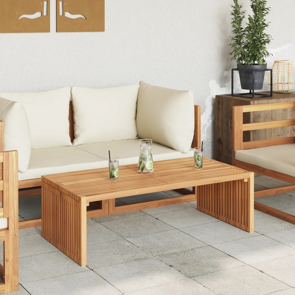 vidaXL Τραπεζάκι κήπου 110x55x35.5 εκ. Μασίφ ξύλου teak