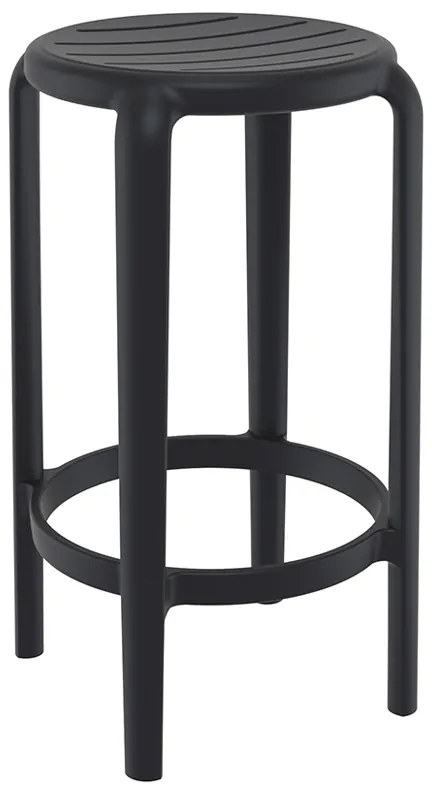 SIESTA TOM 65εκ. ΣΚΑΜΠΟ BLACK ΠΟΛ/ΝΙΟΥ 36X36X65εκ.20.0786