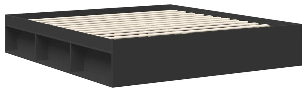 vidaXL Σκελετός Κρεβατιού Μαύρο 180 x 200 cm Στερεά ξυλεία πεύκου