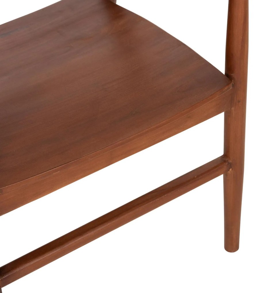 Πολυθρόνα Τραπεζαρίας NIONI Ξύλο Teak Καρυδί 57x53x77Yεκ. 57x53x77 εκ.
