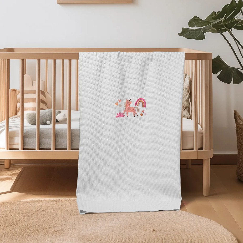 ΚΟΥΒΕΡΤΑ ΠΙΚΕ ΑΓΚΑΛΙΑΣ 80X110 ADAM HOME UNICORN WHITE