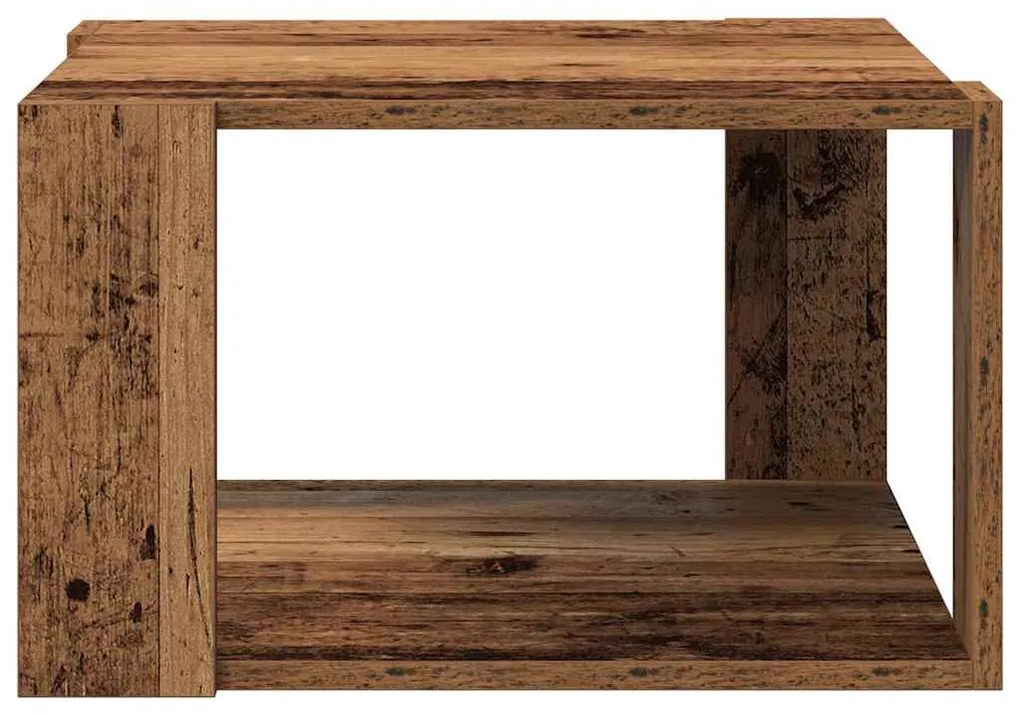vidaXL Τραπεζάκι σαλονιού Παλαιό ξύλο 51.5 x 51.5 x 30 εκ