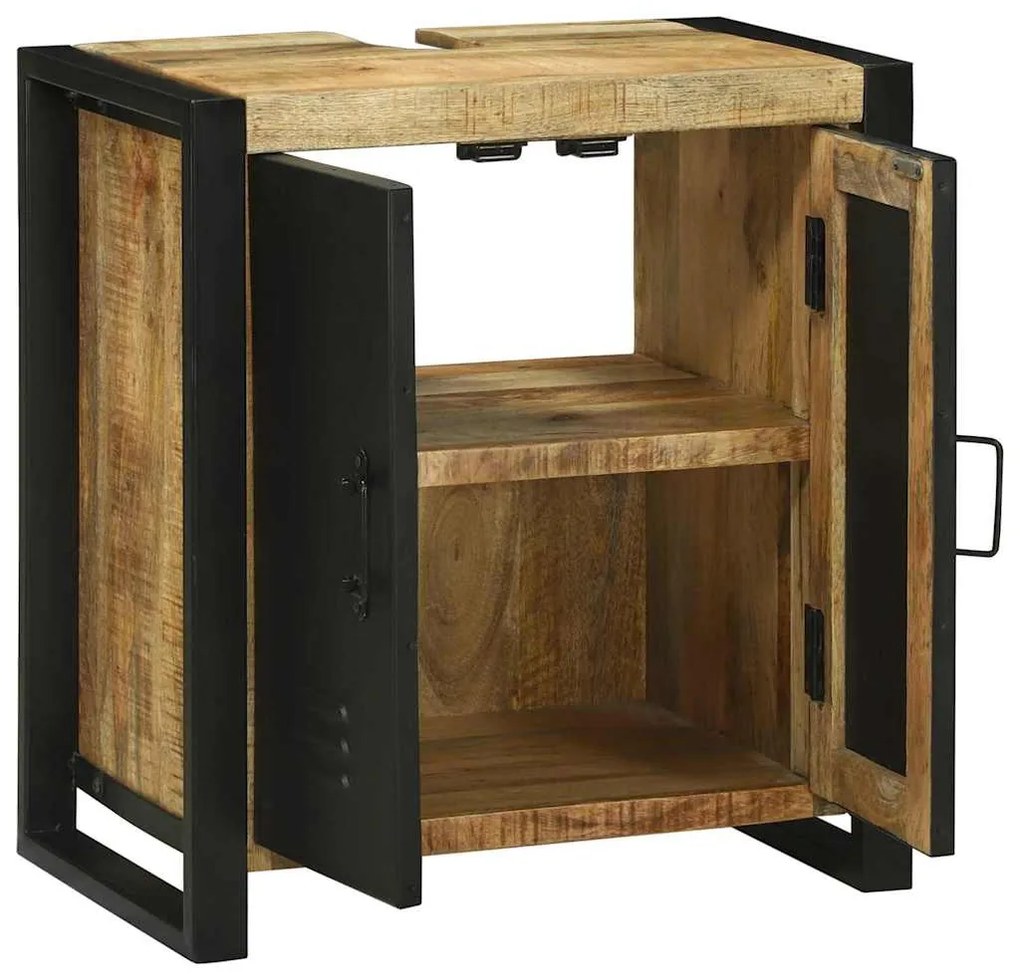 vidaXL Ντουλάπι νιπτήρα Καφέ 55 x 35 x 60 εκ. Στερεό ξύλο μάνγκο