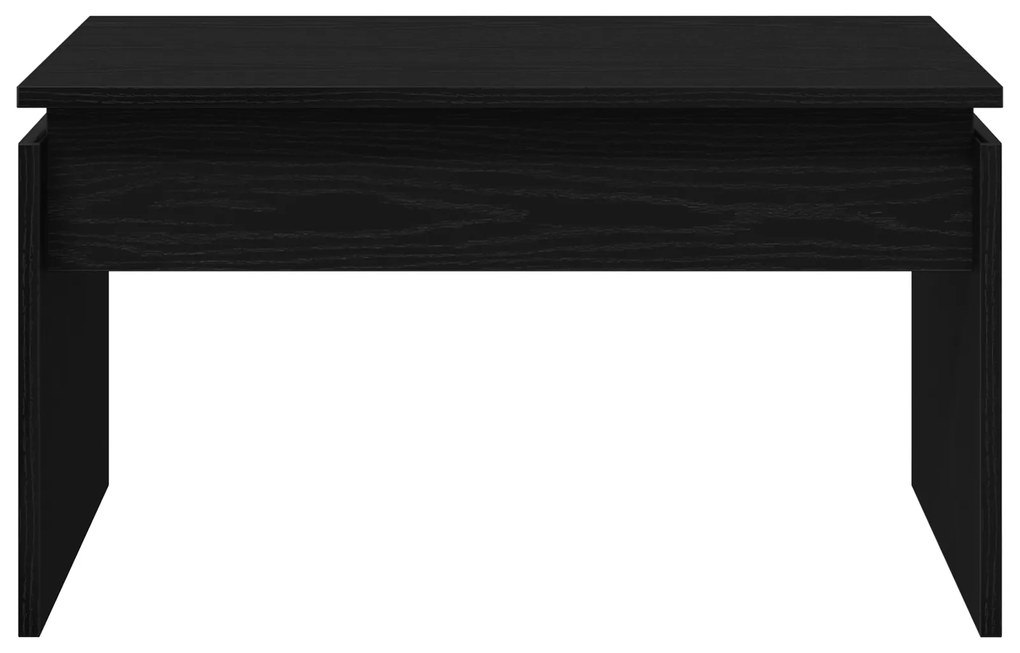 vidaXL Μαύρο Δρυς Τραπέζι Σαλονιού 68x38x50 εκ. Φτιαγμένο από Ξύλο
