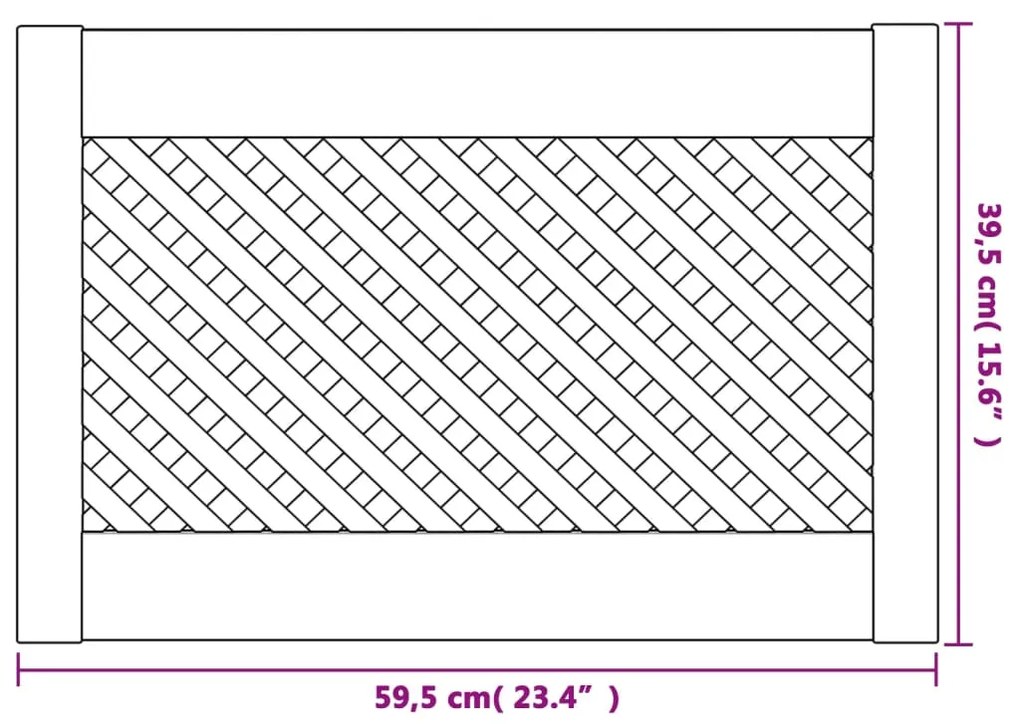 vidaXL Πορτάκια με Πλέγμα 2 Τεμ. 59,5x39,5 εκ. από Μασίφ Ξύλο Πεύκου