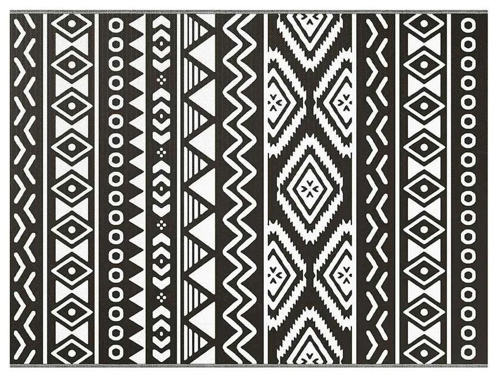 vidaXL Χαλί εξωτερικού χώρου ARAKIL Μαύρο και Λευκό 400 x 300 εκ