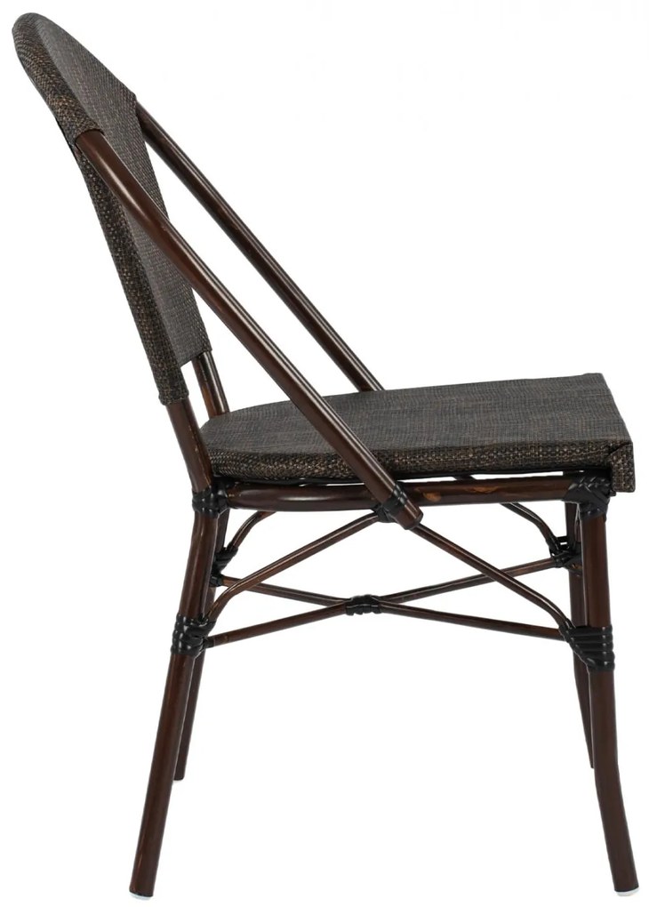 Καρέκλα PRETORIA C5718 Μεταλλική Bamboo Look Καφέ 54x62x89 εκ. 54x62x89 εκ.