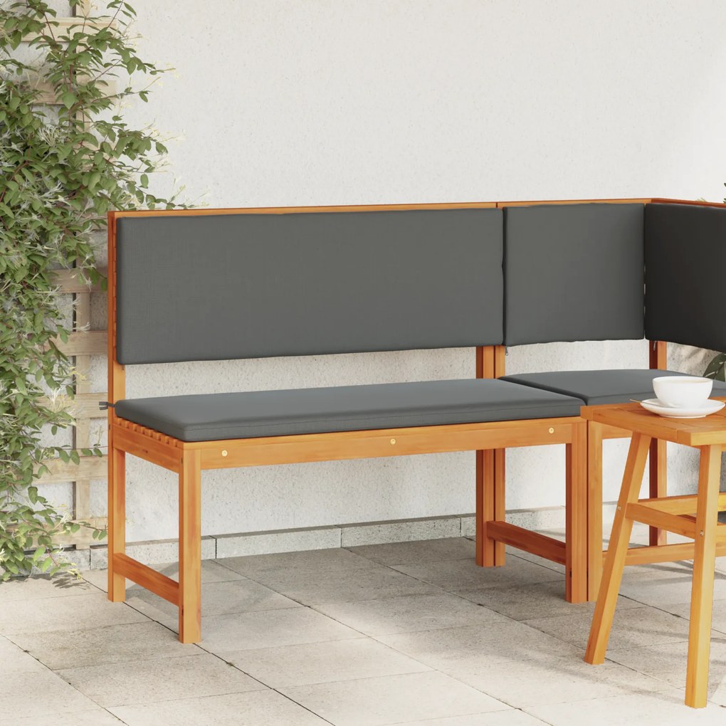 vidaXL πάγκος κήπου με μαξιλάρια 100x50x91 εκ. από μασίφ ξύλο ακακίας