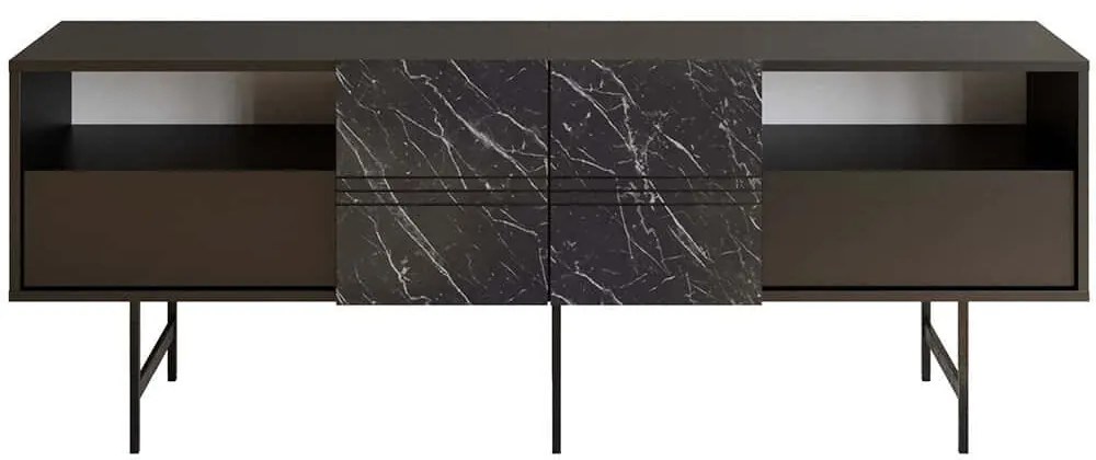 Έπιπλο Τηλεόρασης Derin 788DEC4012 180x37,1x64,7cm Marble Effect Black