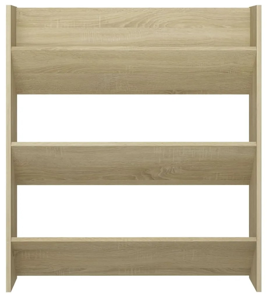 vidaXL Παπουτσοθήκες Τοίχου 2 τεμ. Sonoma Δρυς 80x18x90εκ. Μοριοσανίδα