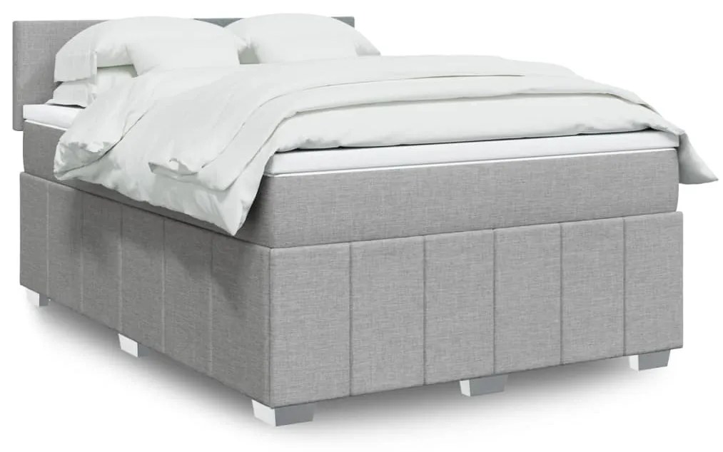 vidaXL Κρεβάτι Boxspring με Στρώμα Αν. Πράσινο 160x200εκ Υφασμάτινο