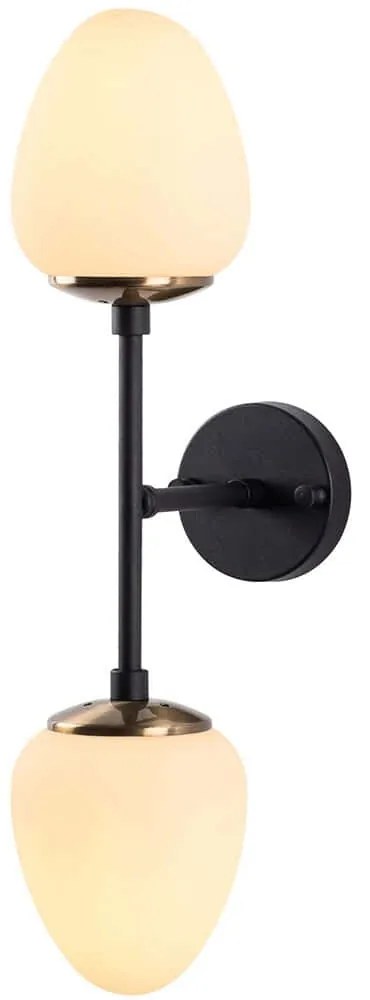 Φωτιστικό Τοίχου - Απλίκα Camflo 942FLG1264 12x23x56cm 2xE14 40W Black Opviq