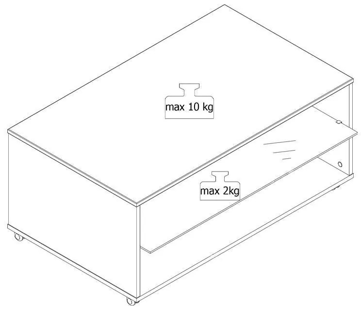 Τραπεζάκι Σαλονιού Norte Artisan Oak - Carbon 101x60x45 εκ. 101x60x45 εκ.