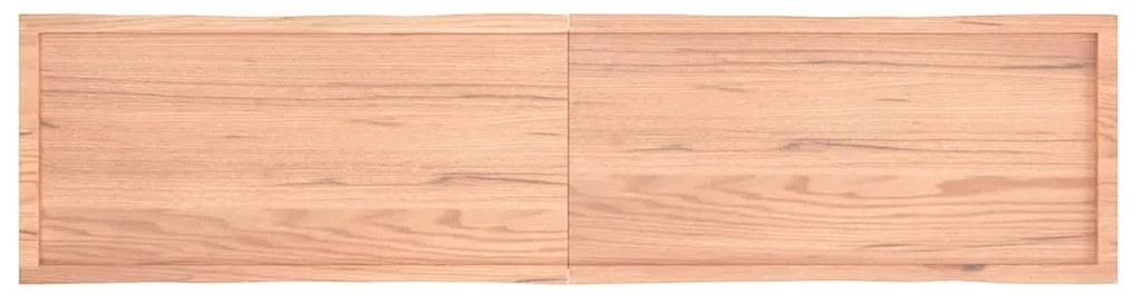 vidaXL Επιφ Τραπεζιού Αν Καφέ 220x50x(2-6)εκ.Ακατέργ. Μασίφ Ξύλο Δρυός