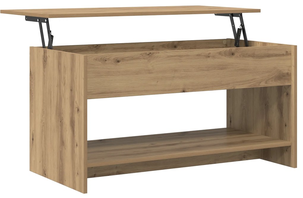 vidaXL Τραπεζάκι σαλονιού με ράφι artisan δρυς 102 x 50 x 52.5 cm