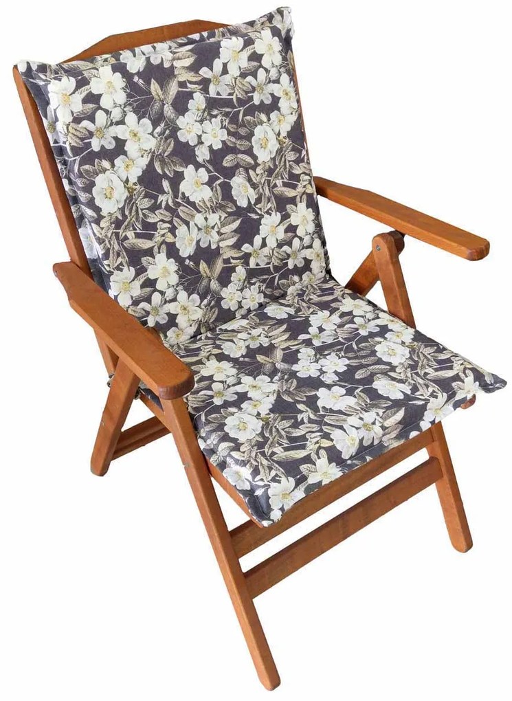 Μαξιλάρι Καρέκλας Με Πλάτη 50cm Be Comfy Blossom Grey
