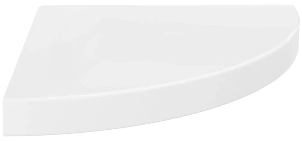 Ράφι Τοίχου Γωνιακό Γυαλιστερό Λευκό 35 x 35 x 3,8 εκ. από MDF - Λευκό