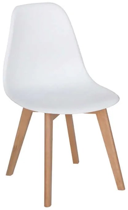 ZITA PLUS Καρέκλα Τραπεζαρίας Ξύλινη 4τμχ Loft Plus Λευκό PP 46x48x44-83εκ. 46Χ48Χ44-83εκ.10.0093.S