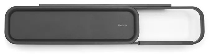 Βάση χαρτιού τουαλέτας με ράφι Brabantia MindSet 1005667, Εύκολη εγκατάσταση, Ορυκτή επίστρωση, Σκούρο γκρι
