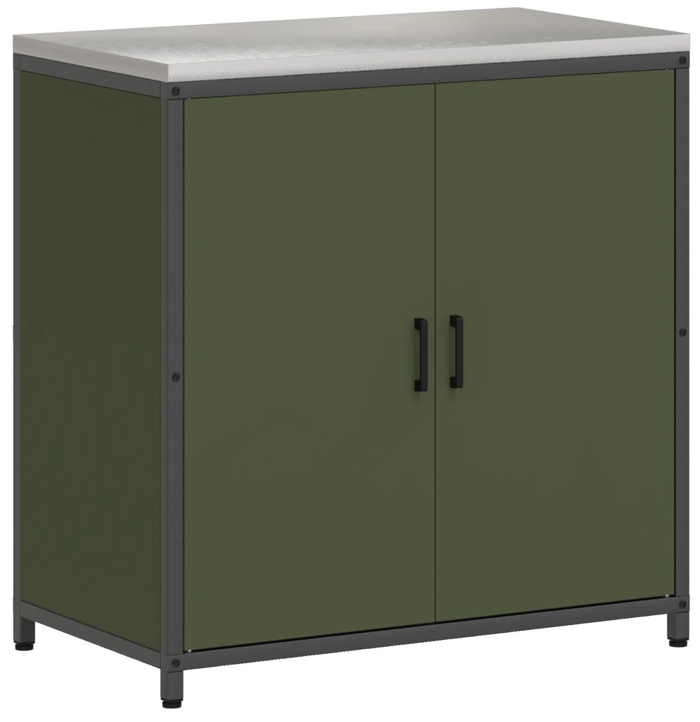 vidaXL Σετ Αποθήκευσης Κουζίνας 2 pcs Ελιά Πράσινη 150 x 50 x 92 εκ.