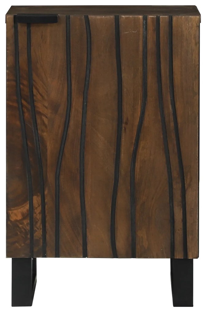 vidaXL Ντουλάπι Μπάνιου 38x33.5x58 cm από Σταθερό Ξύλο Μάνγκο