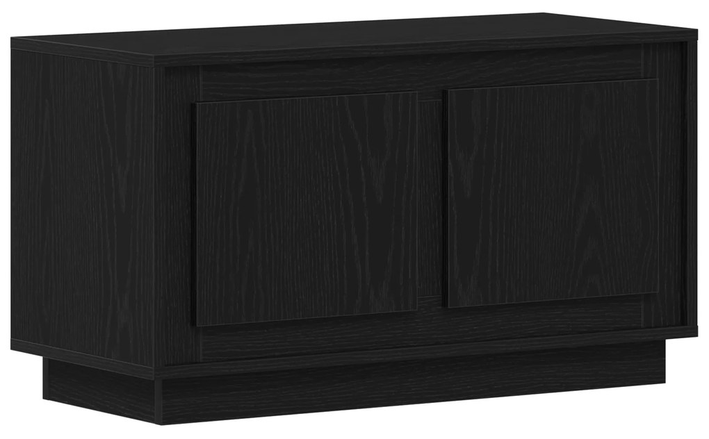 vidaXL Βάση τηλεόρασης Μαύρο Δρυς 80x35x45 εκ Κατασκευασμένο ξύλο