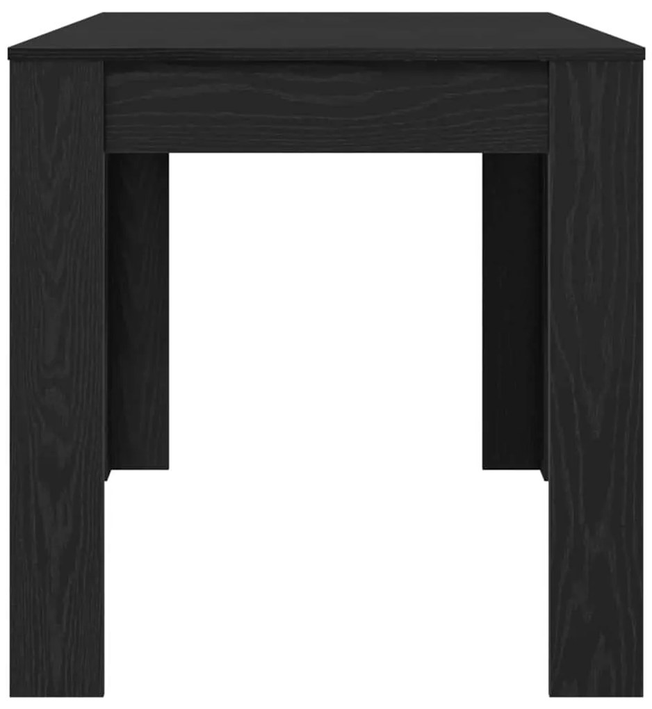 vidaXL Τραπεζαρία Μαύρη δρυς 140 x 74.5 x 76 εκ. Επεξεργασμένο ξύλο