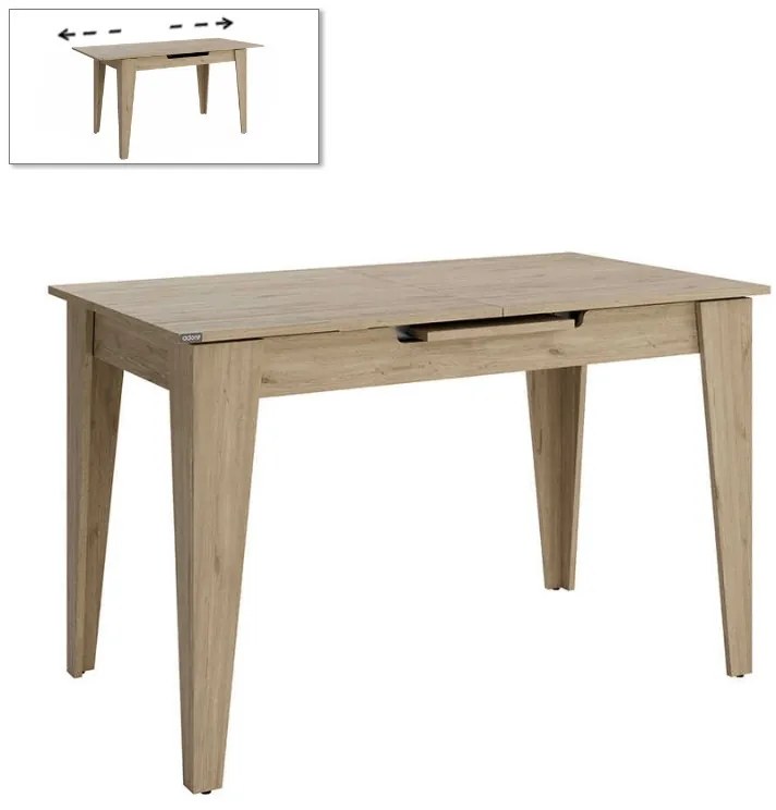 Τραπέζι Trendline Megapap επεκτεινόμενο χρώμα oak 120/150x70x75εκ.