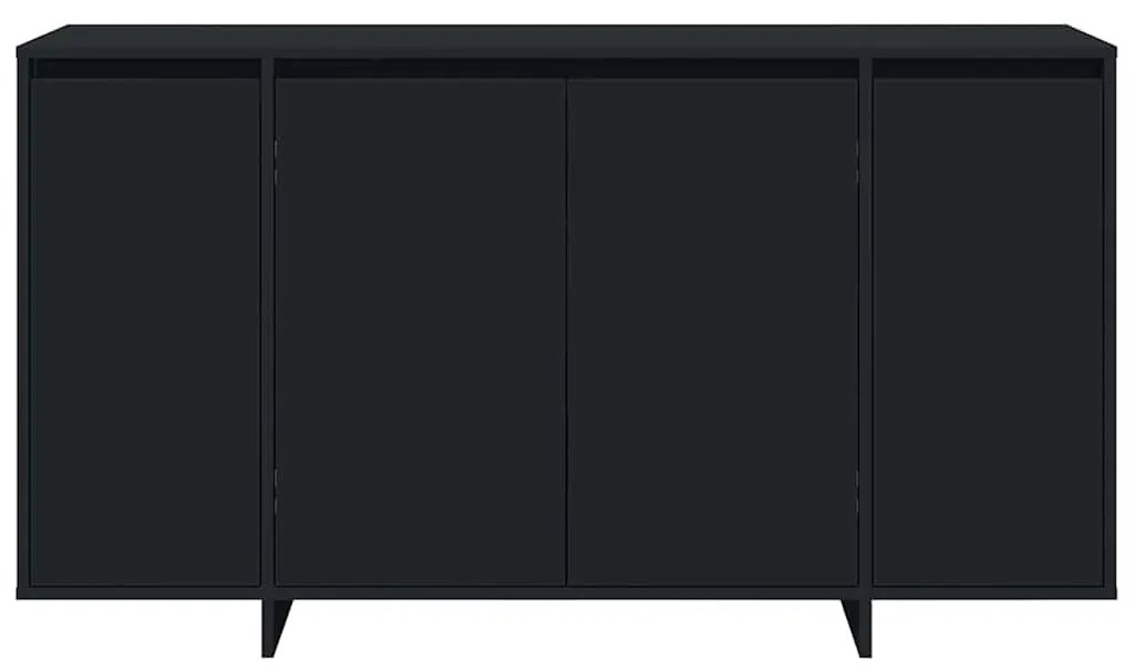 vidaXL Πλαϊνό γραφείο Μαύρο 135 x 41 x 75 εκ Επεξεργασμένο ξύλο