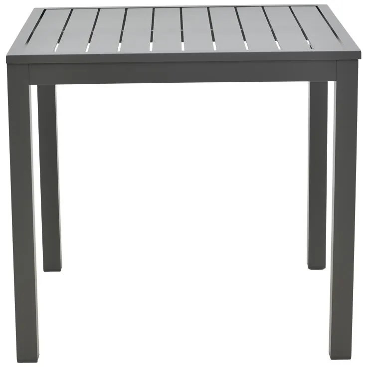 Τραπέζι Kliton  αλουμινίου ανθρακί 80x80x74εκ 80x80x74 εκ.