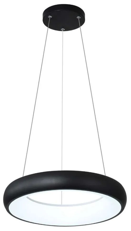 Φωτιστικό Οροφής 42023-Α-Black 60x8cm Dim Led 8200Lm 110W 3000K/4000K/6000K Black-White Inlight