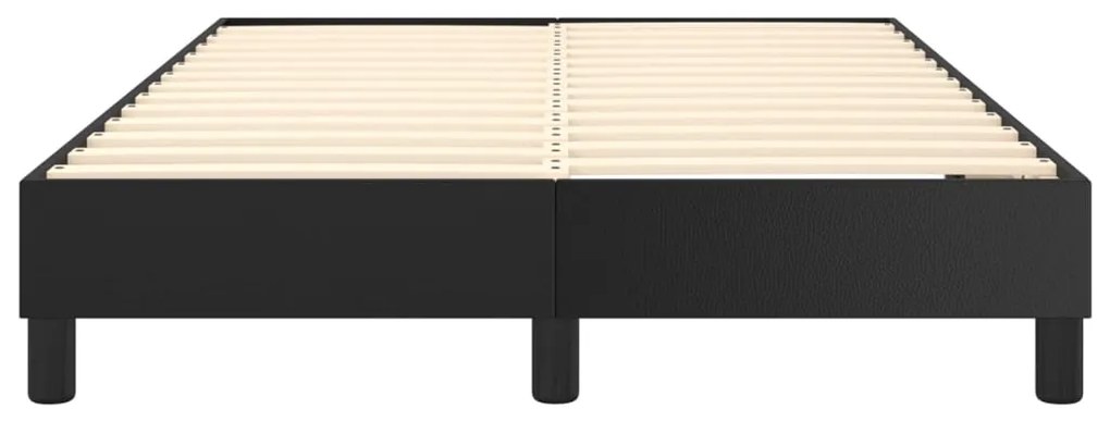 vidaXL Σκελετός Κρεβατιού με Ελατήρια Μαύρο 120 x 200 εκ. από Συνθετικό Δέρμα
