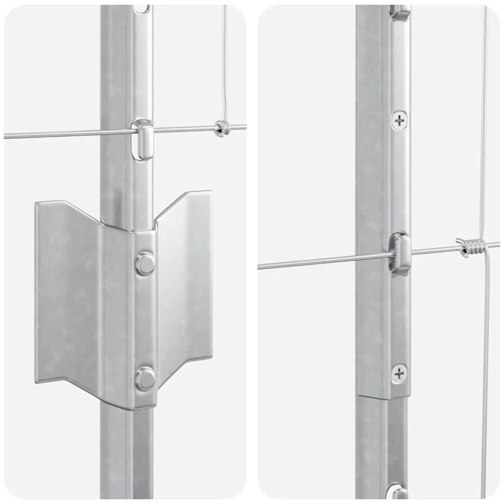 vidaXL Τεντώτο με στήριγμα Ασημί 1,5 x 25 m Ατσάλι