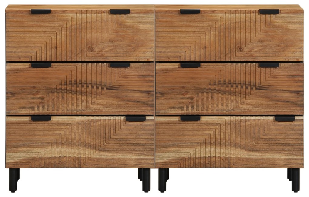 vidaXL Ντουλάπες 2 τεμάχια Καφέ 60x33x75 cm Μασίφ ξύλο ακακίας