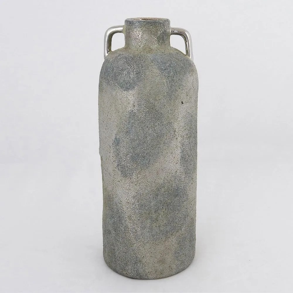 Βάζο Κεραμικό 752-20389 16x16x40,5cm Grey-Silver Estheti Home Ceramic