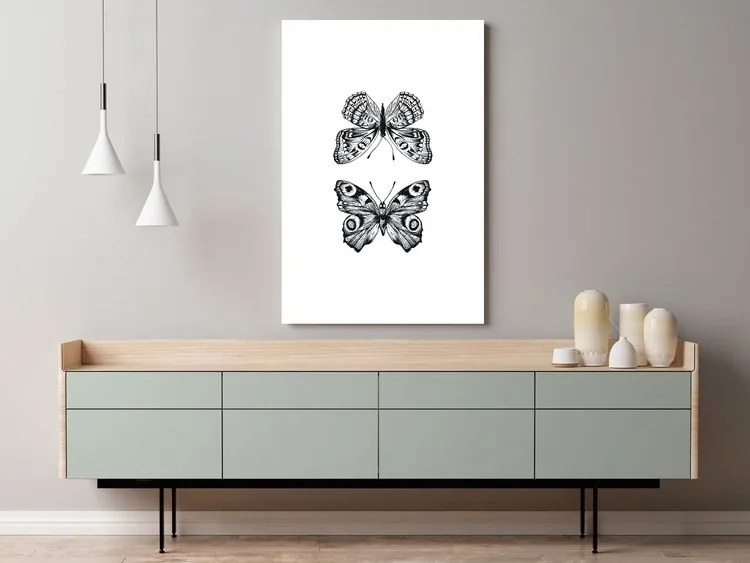 Πίνακας - Two Butterflies (1 Part) Vertical - 40x60