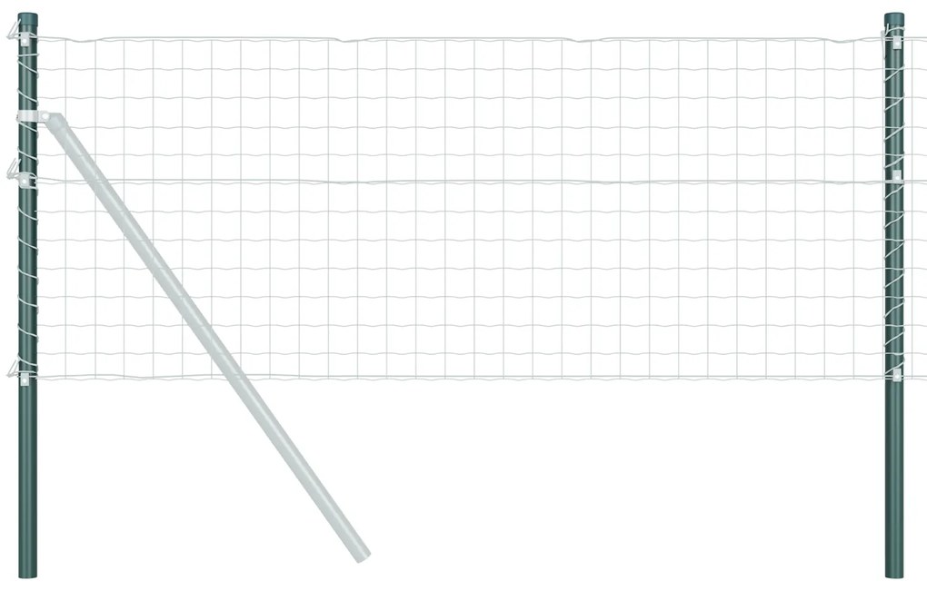 vidaXL Πό posts φράχτη 2 pcs Πράσινο 100 cm