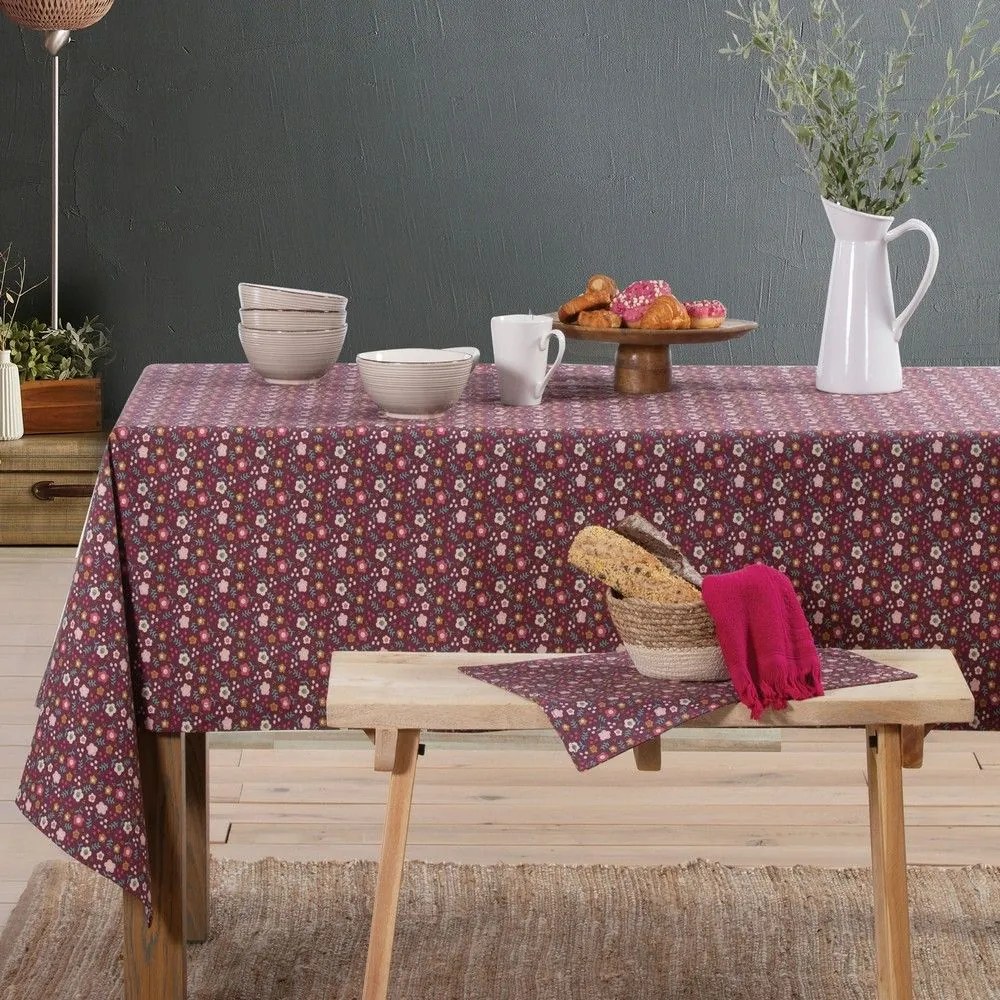 Τραπεζομάντηλο Αλέκιαστο Livingry Berry Nef-Nef 140Χ140 100% Cotton