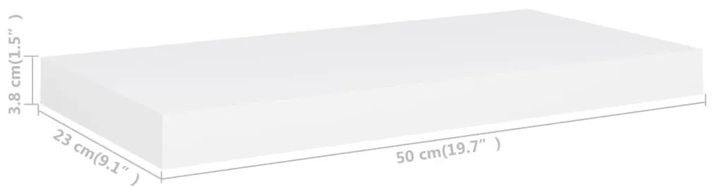 Ράφι Τοίχου Άσπρο 50x23x3,8 εκ. από MDF - Λευκό